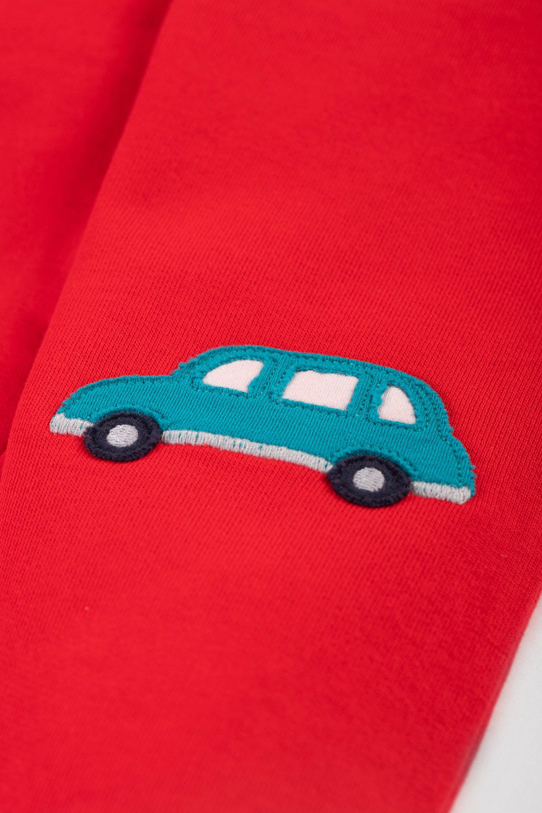 Frugi Switch Character Crawlers in True Red/Cars-Kids-Ohh! By Gum - Shop Sustainable