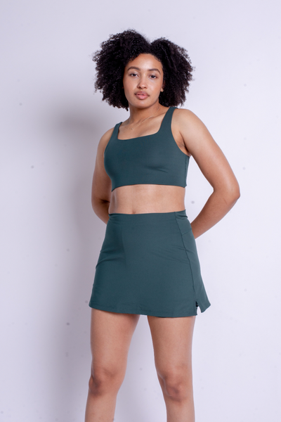 Girlfriend Collective High-Rise Skort in Moss-Womens-Ohh! By Gum - Shop Sustainable