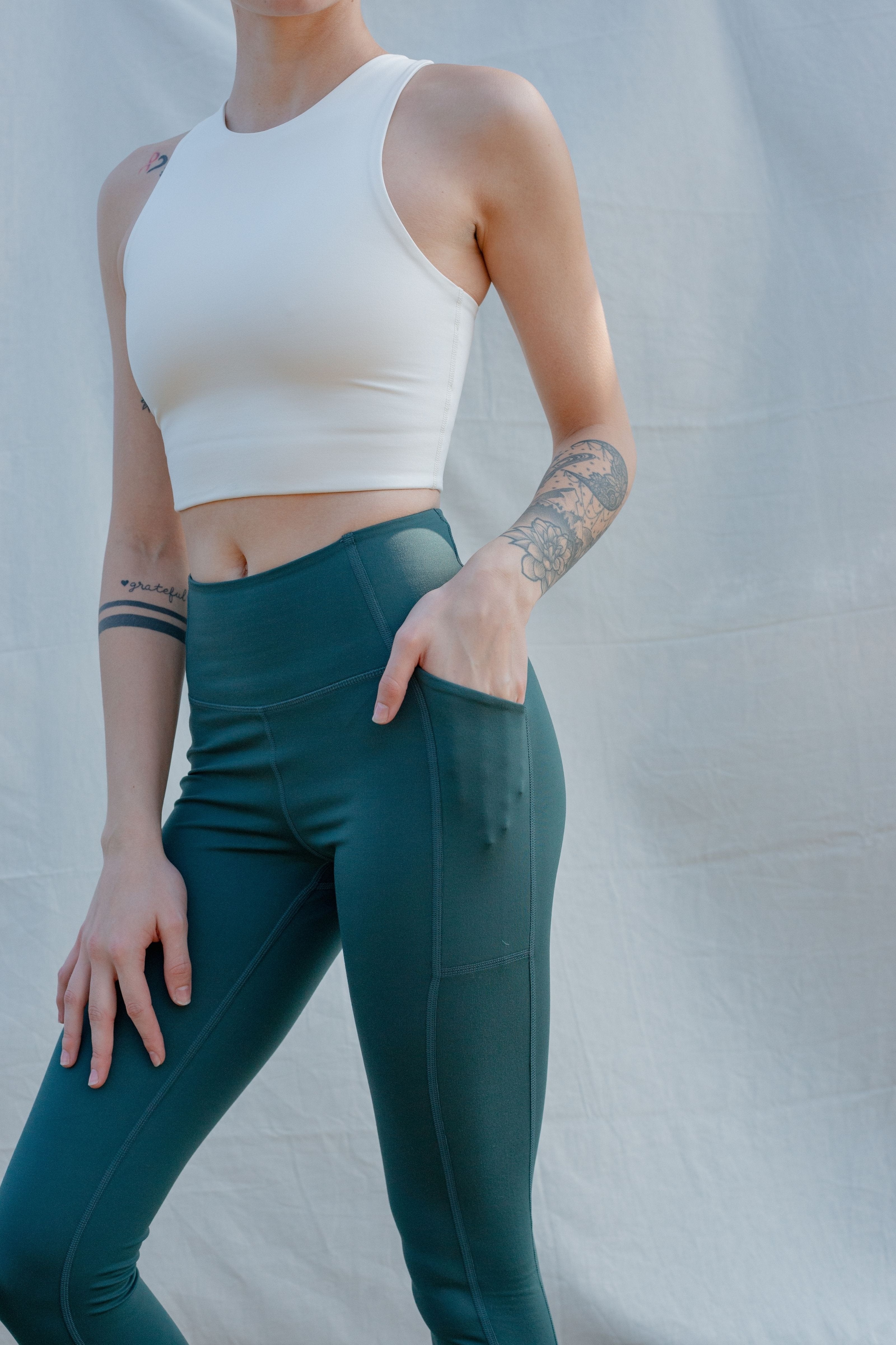 Girlfriend Collective Moss Pocket Leggings High Rise, 7/8-Womens-Ohh! By Gum - Shop Sustainable