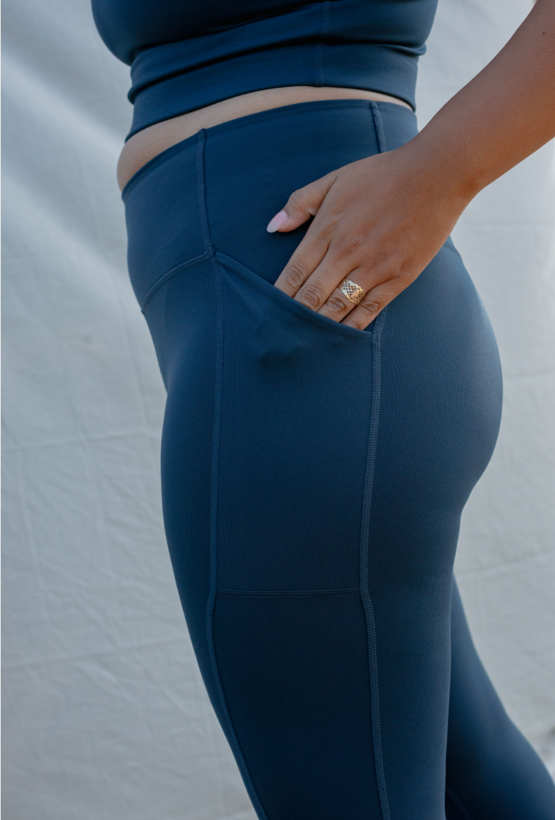 Girlfriend Collective Pocket Leggings High Rise, Long - Midnight-Womens-Ohh! By Gum - Shop Sustainable
