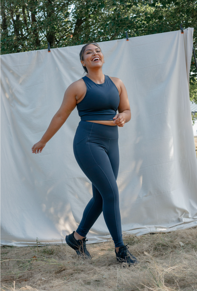 Girlfriend Collective Pocket Leggings High Rise, Long - Midnight-Womens-Ohh! By Gum - Shop Sustainable