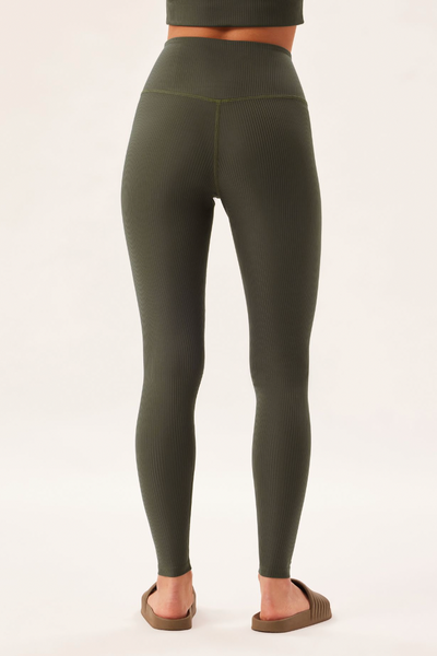 Girlfriend Collective Rib High-Rise Legging, Long - Cypress-Womens-Ohh! By Gum - Shop Sustainable