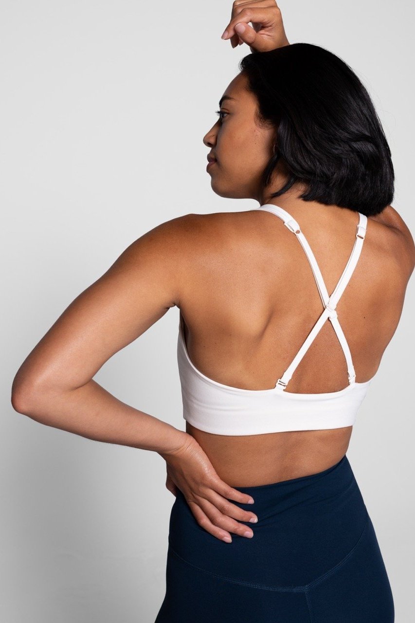 Girlfriend Collective Topanga Bra in Ivory-Womens-Ohh! By Gum - Shop Sustainable