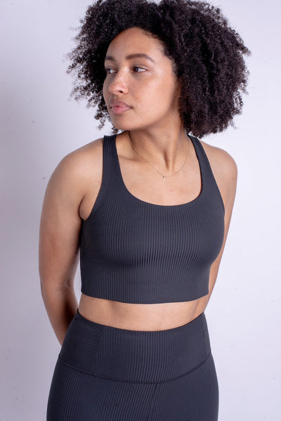 Girlfriend RIB Paloma Bra in Black-Womens-Ohh! By Gum - Shop Sustainable
