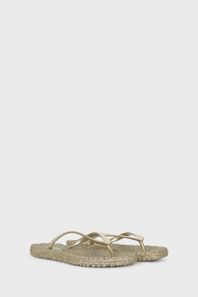 Ilse Jacobsen Cheerful Flip Flops in Platin Gold-Accessories-Ohh! By Gum - Shop Sustainable