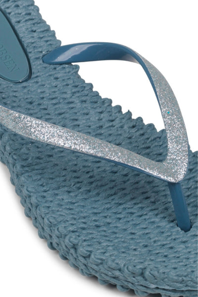 Ilse Jacobsen Lichen Blue Cheerful Flip Flops with Glitter-Accessories-Ohh! By Gum - Shop Sustainable