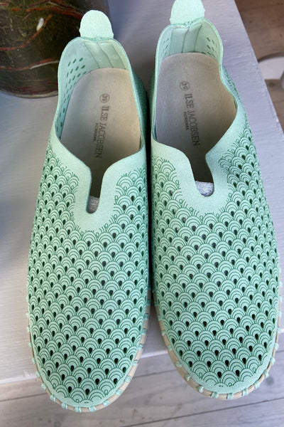 Ilse Jacobsen Tulip Shoes in Laurel Green colour-Accessories-Ohh! By Gum - Shop Sustainable