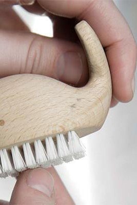 Kikkerland Wooden Whale Nail Brush-Accessories-Ohh! By Gum - Shop Sustainable