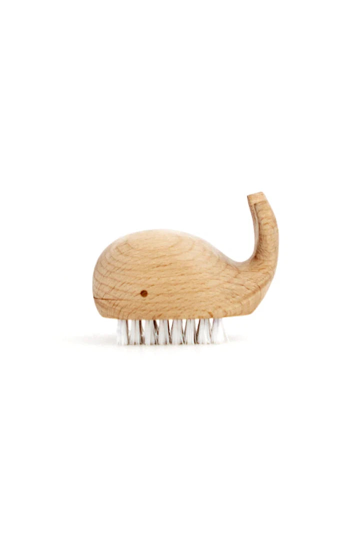 Kikkerland Wooden Whale Nail Brush-Accessories-Ohh! By Gum - Shop Sustainable