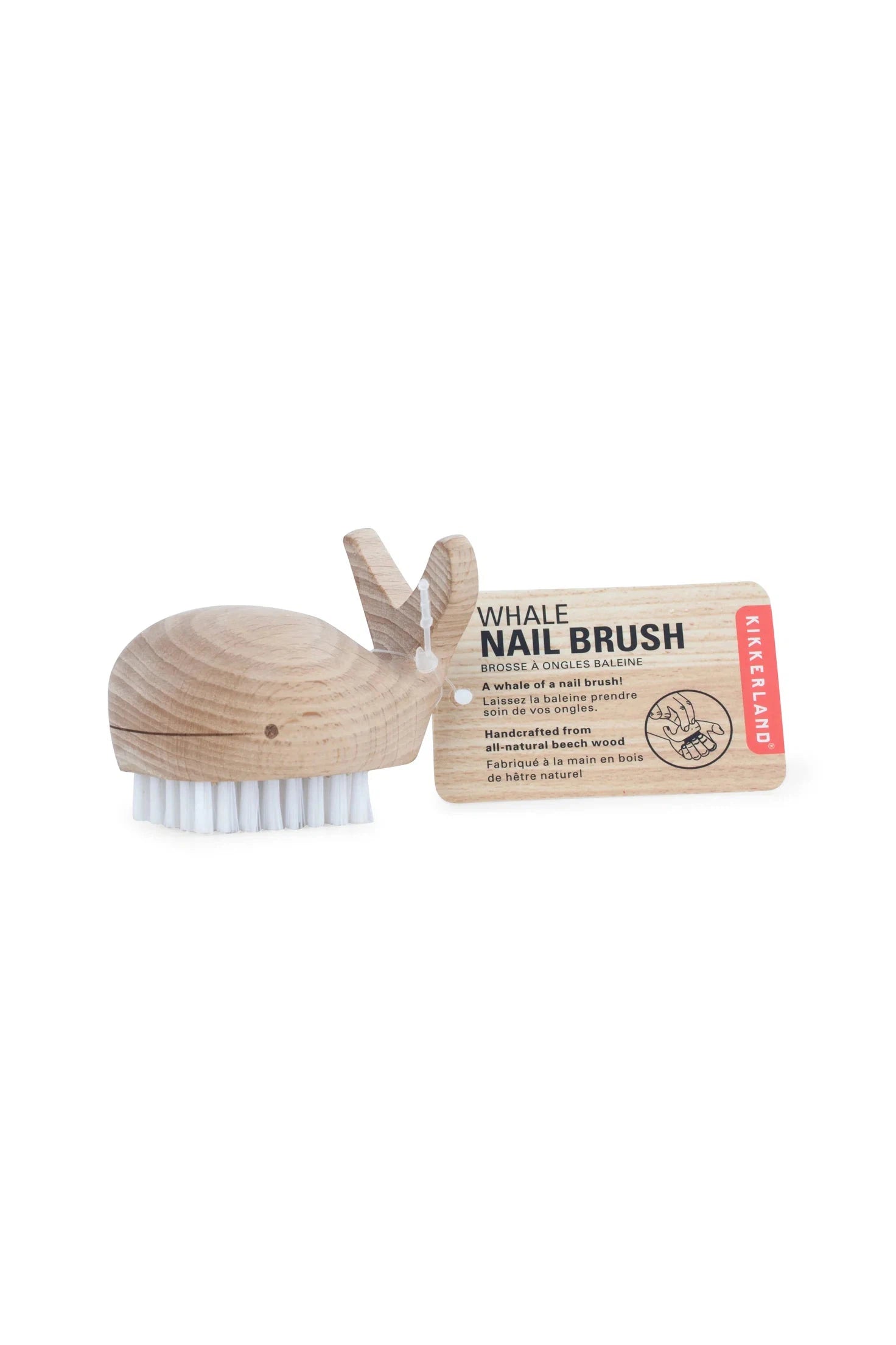 Kikkerland Wooden Whale Nail Brush-Accessories-Ohh! By Gum - Shop Sustainable