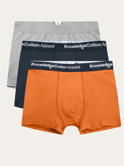 Knowledge Cotton 3-Pack Underwear in Russet Orange GOTS/Vegan-Mens-Ohh! By Gum - Shop Sustainable