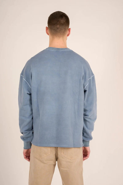 Knowledge Cotton Oversized Sweat Nuance By Nature™ in China Blue - GOTS/Vegan-Mens-Ohh! By Gum - Shop Sustainable
