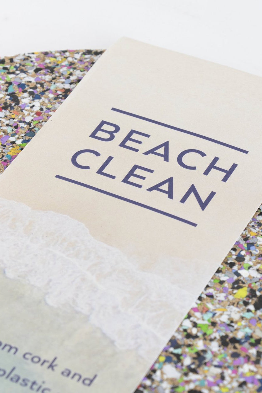 Close up of beach clean writing on packaging.
