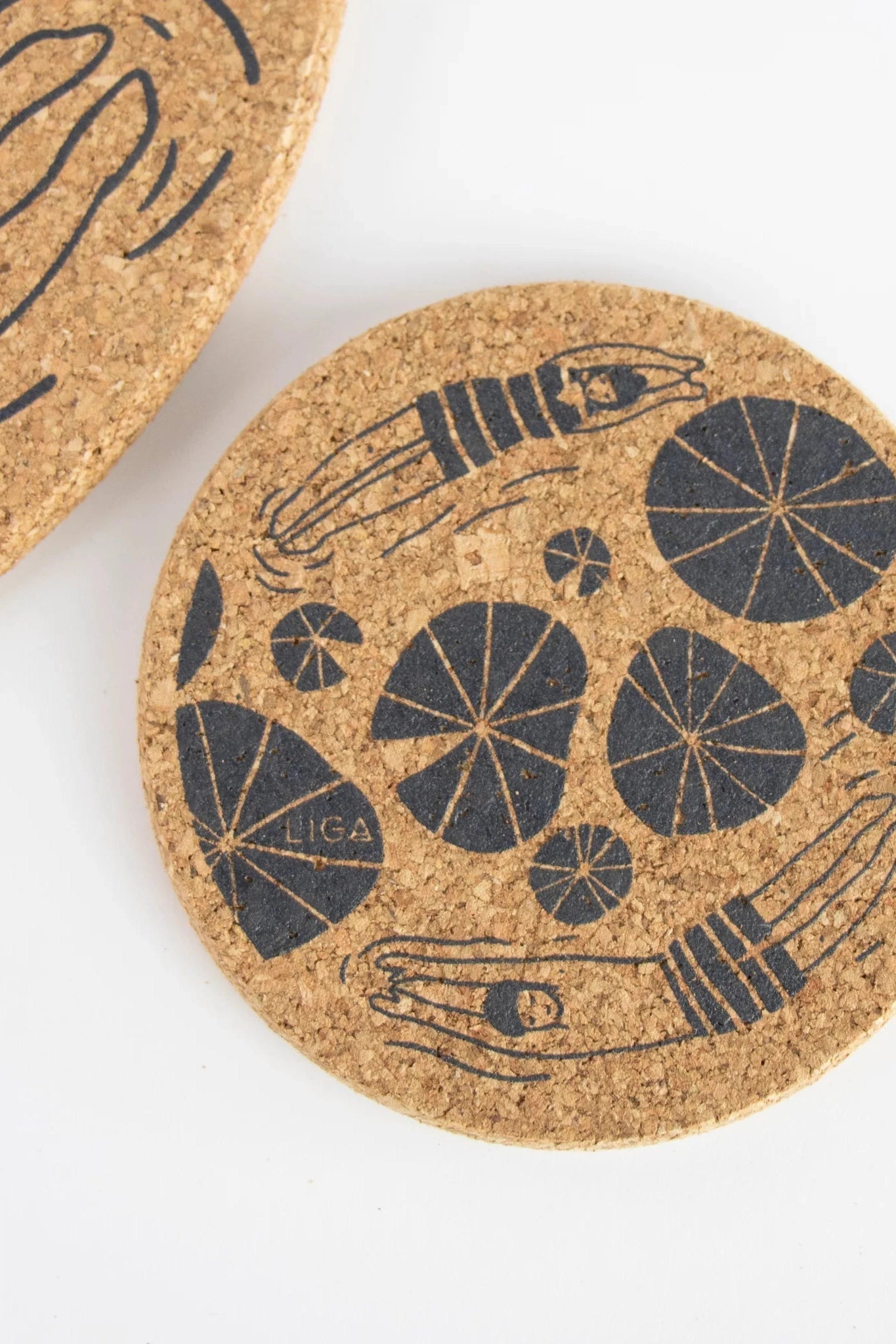 Liga Cork Coaster Pair - Swimmers-Homeware-Ohh! By Gum - Shop Sustainable