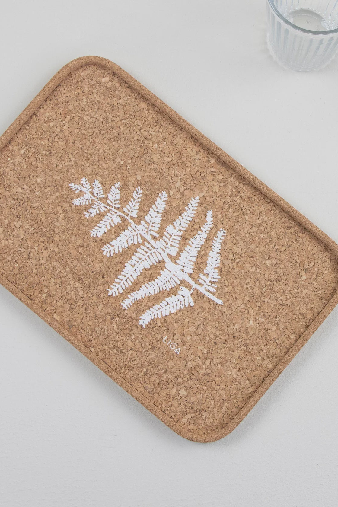 Liga Cork Drinks Tray in Fern-Homeware-Ohh! By Gum - Shop Sustainable