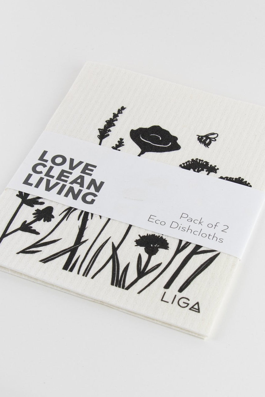 Liga Eco Dishcloths Wild Flower & Fern