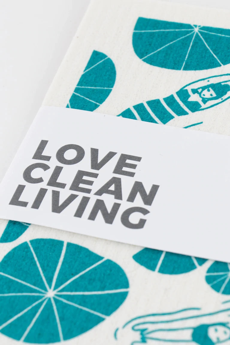 Liga Eco Dishcloths Wild Swimmers & Hydrangea-Homeware-Ohh! By Gum - Shop Sustainable