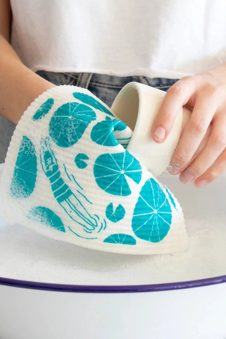 Liga Eco Dishcloths Wild Swimmers & Hydrangea-Homeware-Ohh! By Gum - Shop Sustainable