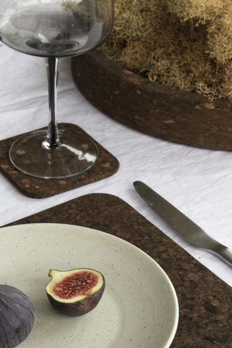 Liga Smoked Cork Rectangle Placemat Set-Homeware-Ohh! By Gum - Shop Sustainable