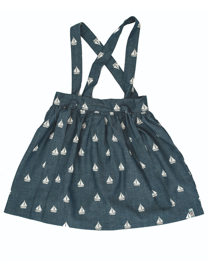 Lily and Sid Ship Chambray Bracer Skirt-Kids-Ohh! By Gum - Shop Sustainable