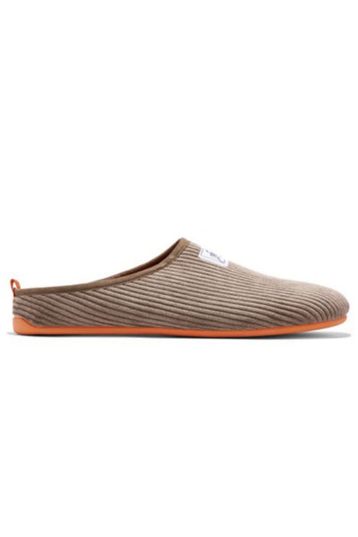 Mercredy Brown and Orange Soft Cord Slippers-Mens-Ohh! By Gum - Shop Sustainable