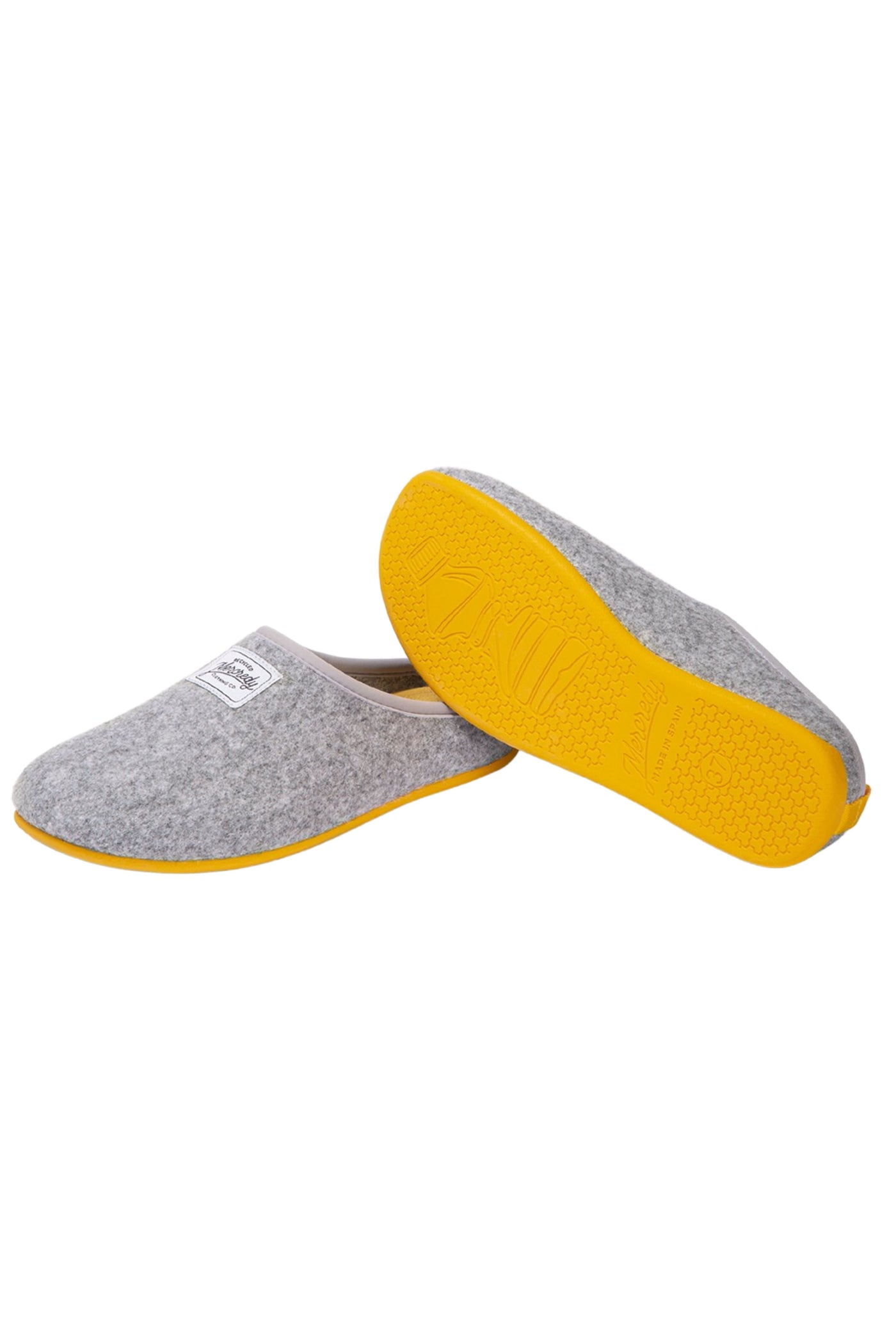 Mercredy Grey and Yellow Slippers-Womens-Ohh! By Gum - Shop Sustainable