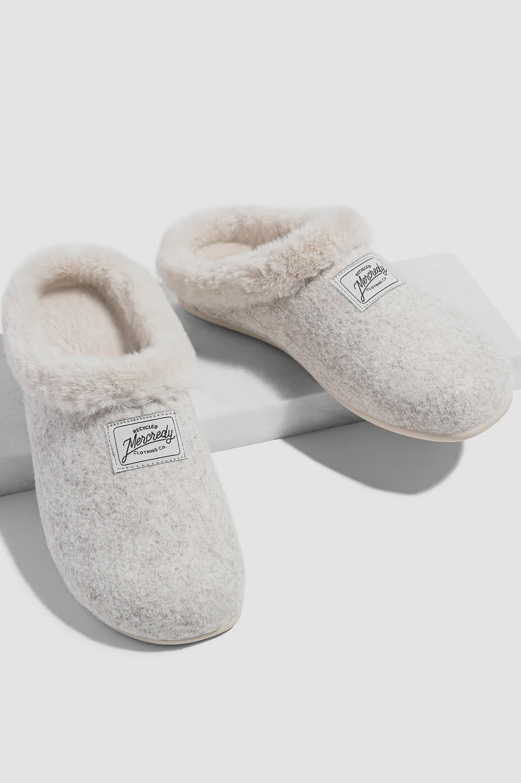 Mercredy Womens Beige Faux Fur Slippers-Womens-Ohh! By Gum - Shop Sustainable