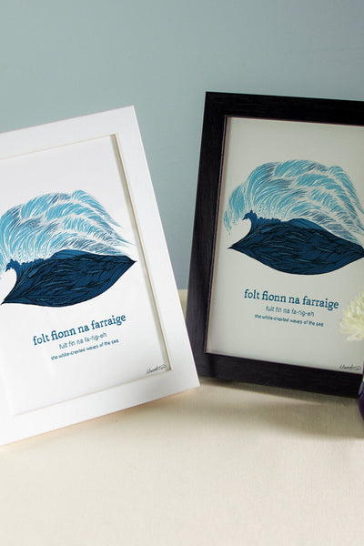 Nine Arrow Folt Fionn na Farraige | The White-crested Waves of the Sea A5 Print-Gifts-Ohh! By Gum - Shop Sustainable