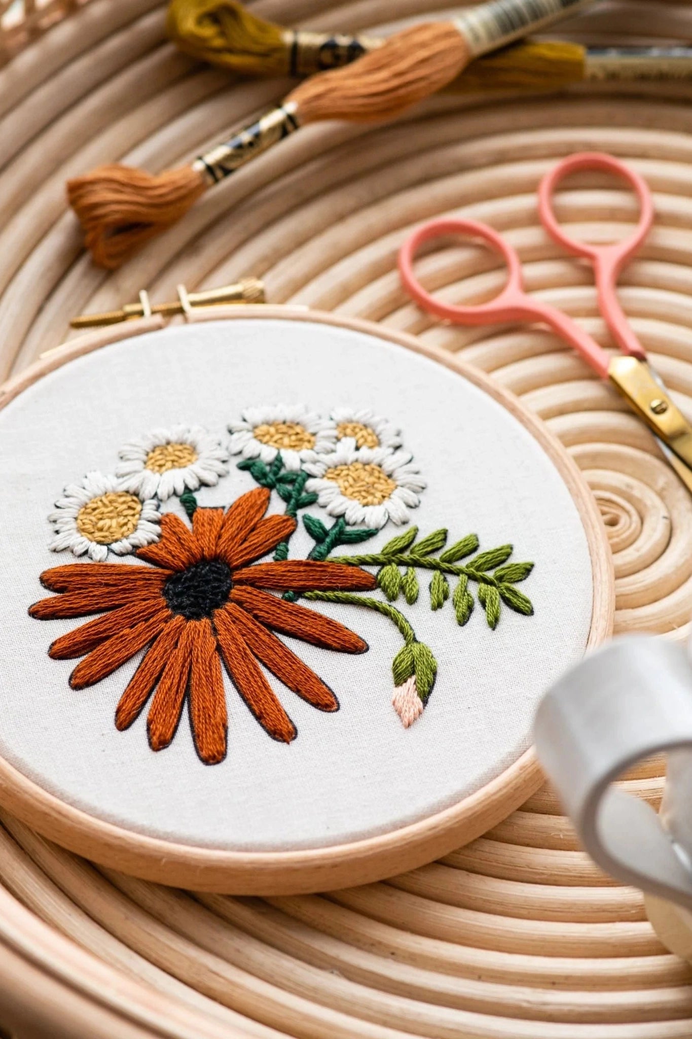 Stitch Happy Embroidery Kit - Retro Daisies-Gifts-Ohh! By Gum - Shop Sustainable