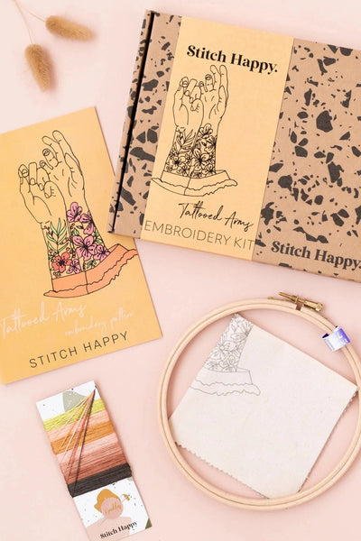Stitch Happy Embroidery Kit - Tattoed Arms-Gifts-Ohh! By Gum - Shop Sustainable