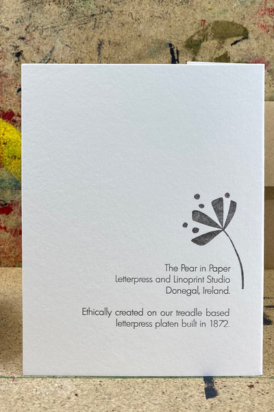 The Pear in Paper Craic Explained Greeting Card ( Letterpress)-stationery-Ohh! By Gum - Shop Sustainable
