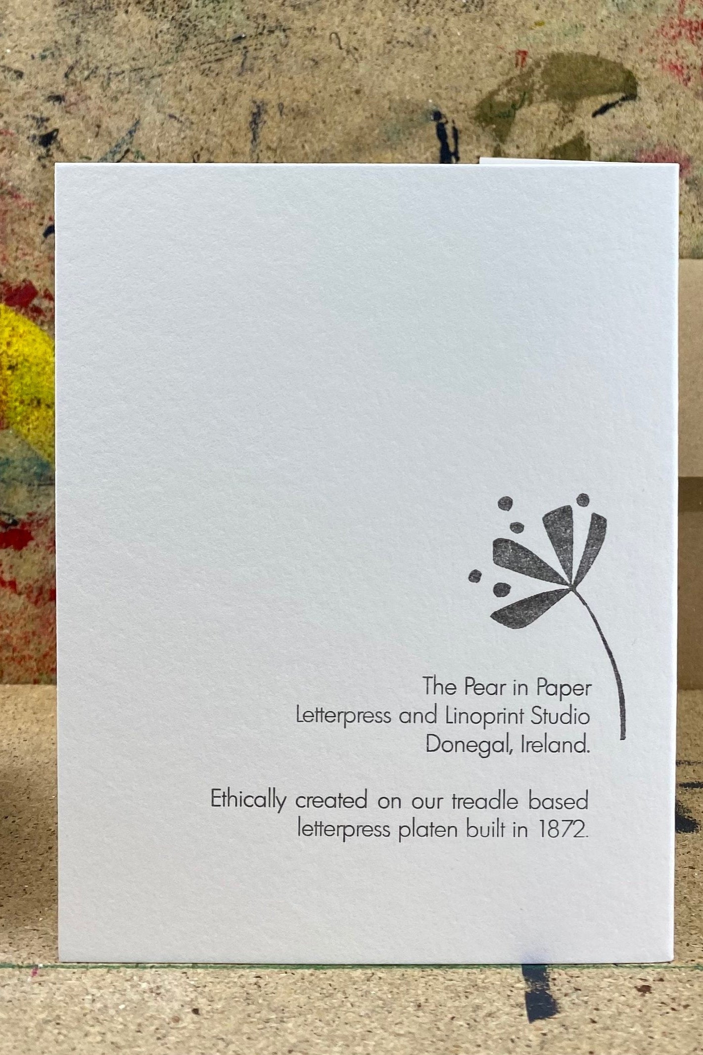 The Pear in Paper Happy Mother's Day Greeting Card ( Linoprint/letterpress)-Gifts-Ohh! By Gum - Shop Sustainable