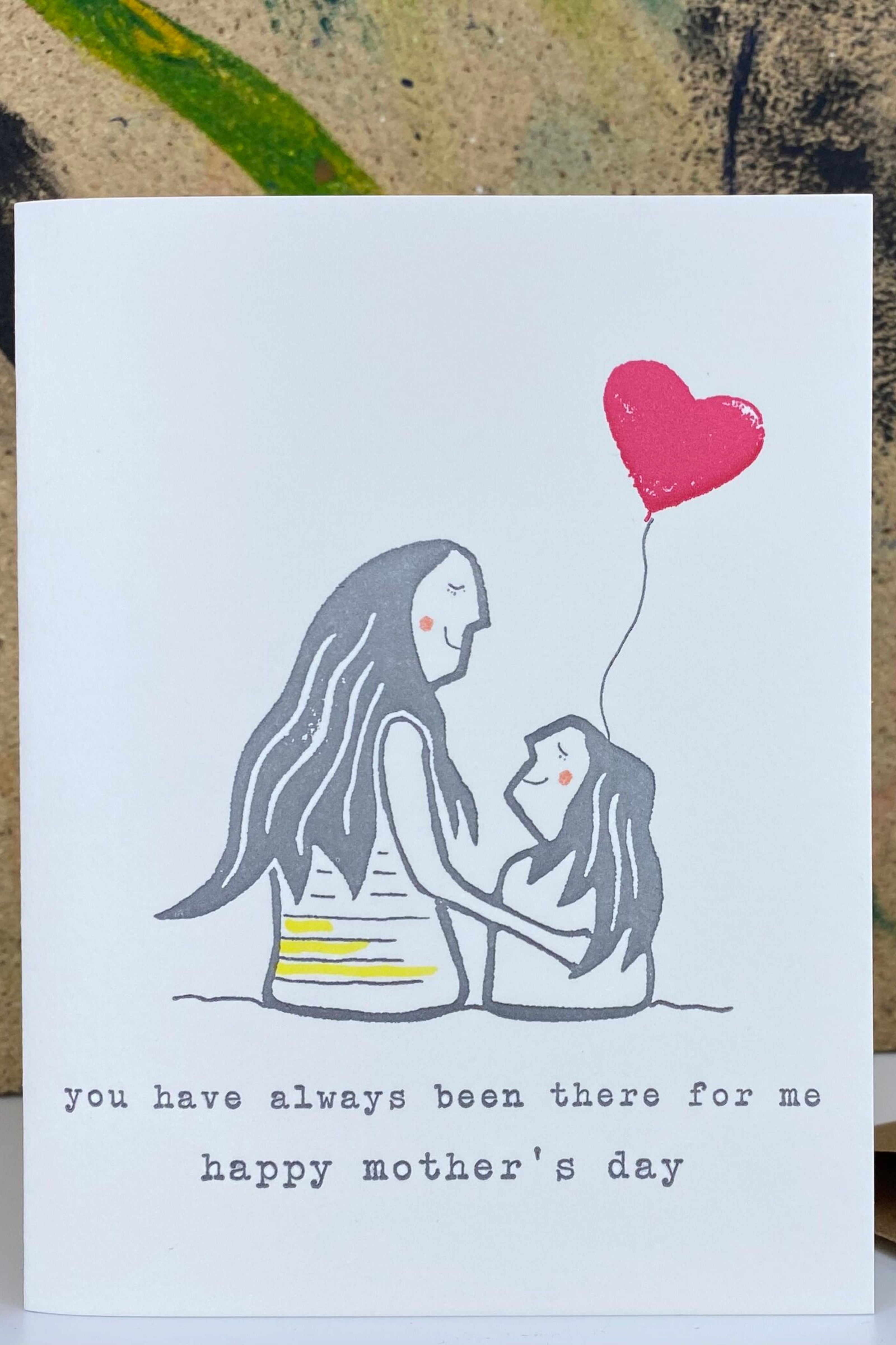 The Pear in Paper Happy Mother's Day Greeting Card ( Linoprint/letterpress)-Gifts-Ohh! By Gum - Shop Sustainable