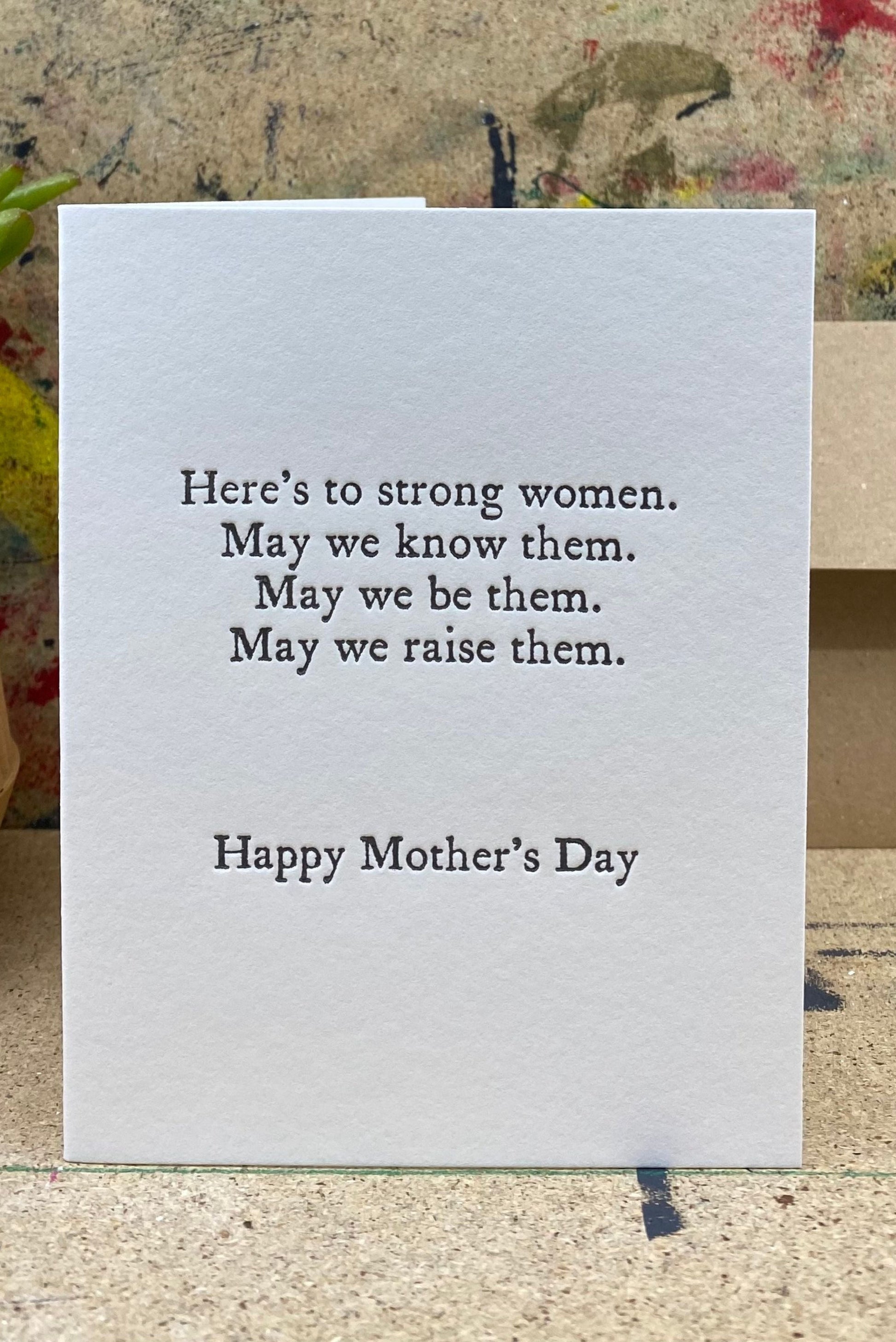 The Pear in Paper Strong Women Greeting Card ( Letterpress )-Blank-Ohh! By Gum - Shop Sustainable