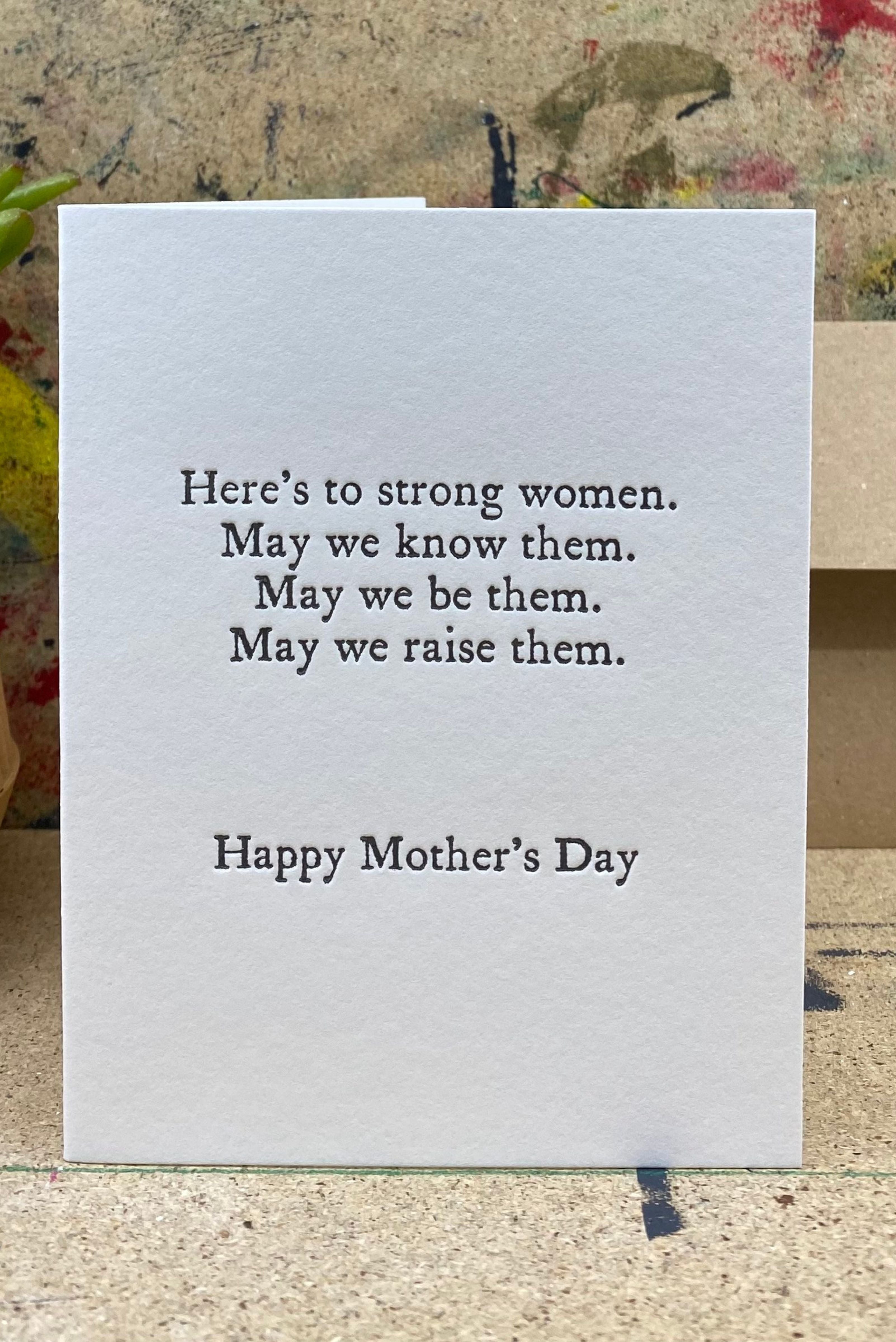 The Pear in Paper Strong Women Greeting Card ( Letterpress )-Blank-Ohh! By Gum - Shop Sustainable