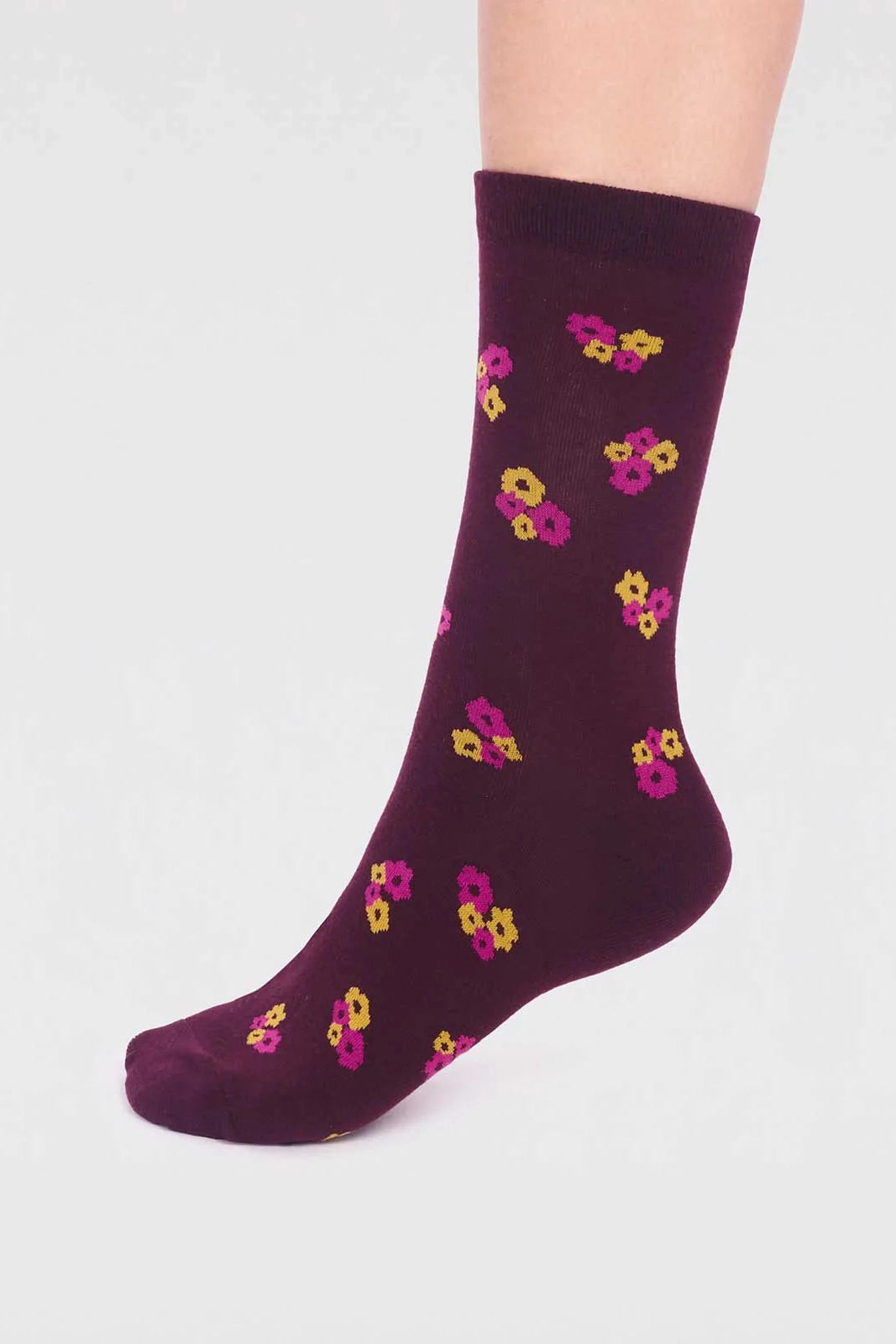 Thought Blossom GOTS Organic Cotton Floral Sock Box Black-Womens-Ohh! By Gum - Shop Sustainable