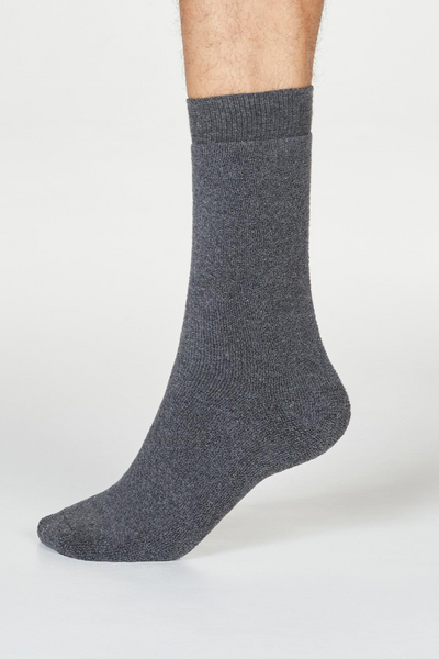 Thought Dark Grey Marle Walker Socks-Mens-Ohh! By Gum - Shop Sustainable