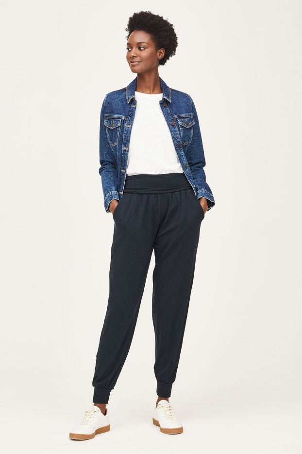Thought Dashka Slacks in Navy-Womens-Ohh! By Gum - Shop Sustainable
