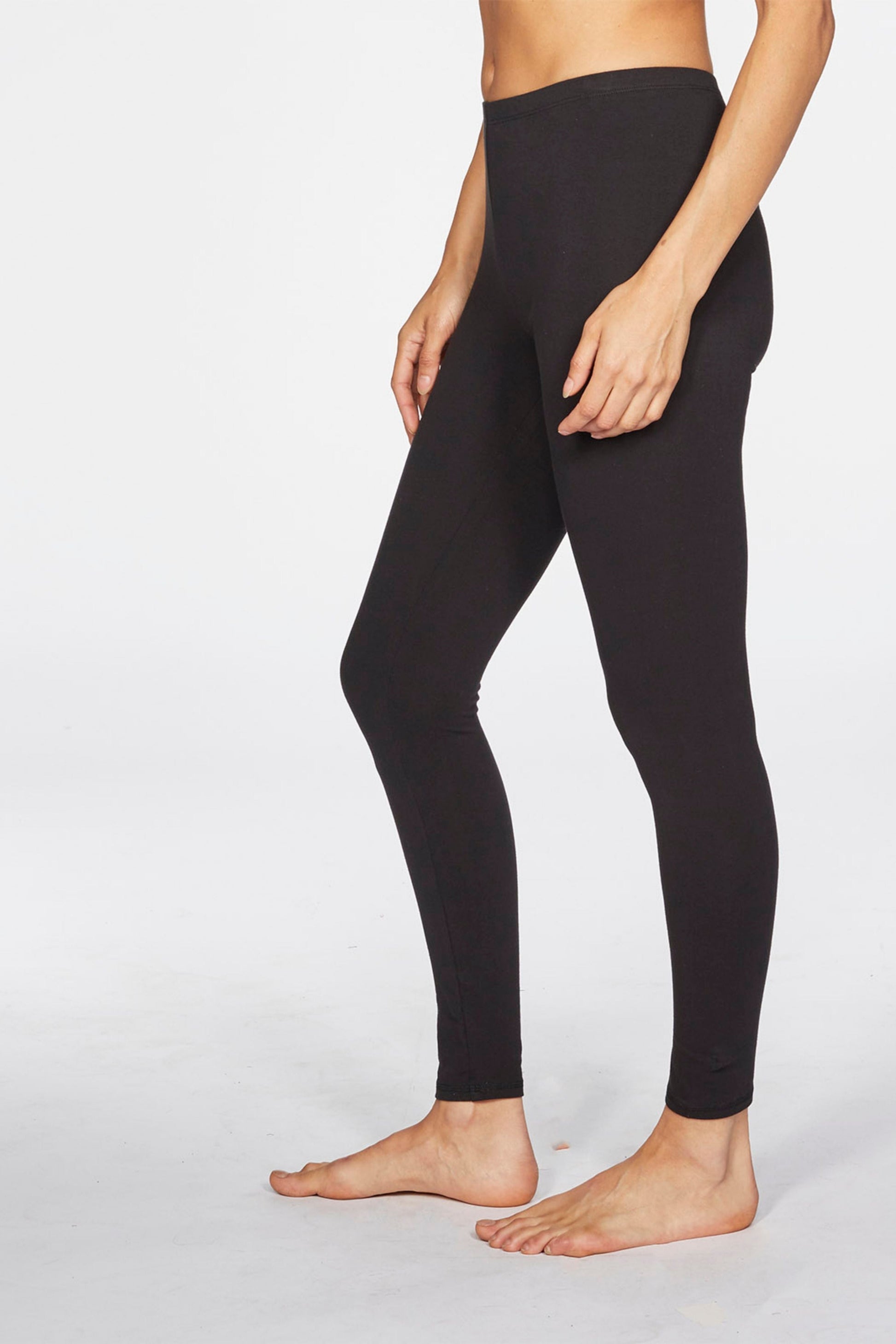 Thought Essential Bamboo Organic Cotton Base Layer Leggings In Black-Womens-Ohh! By Gum - Shop Sustainable