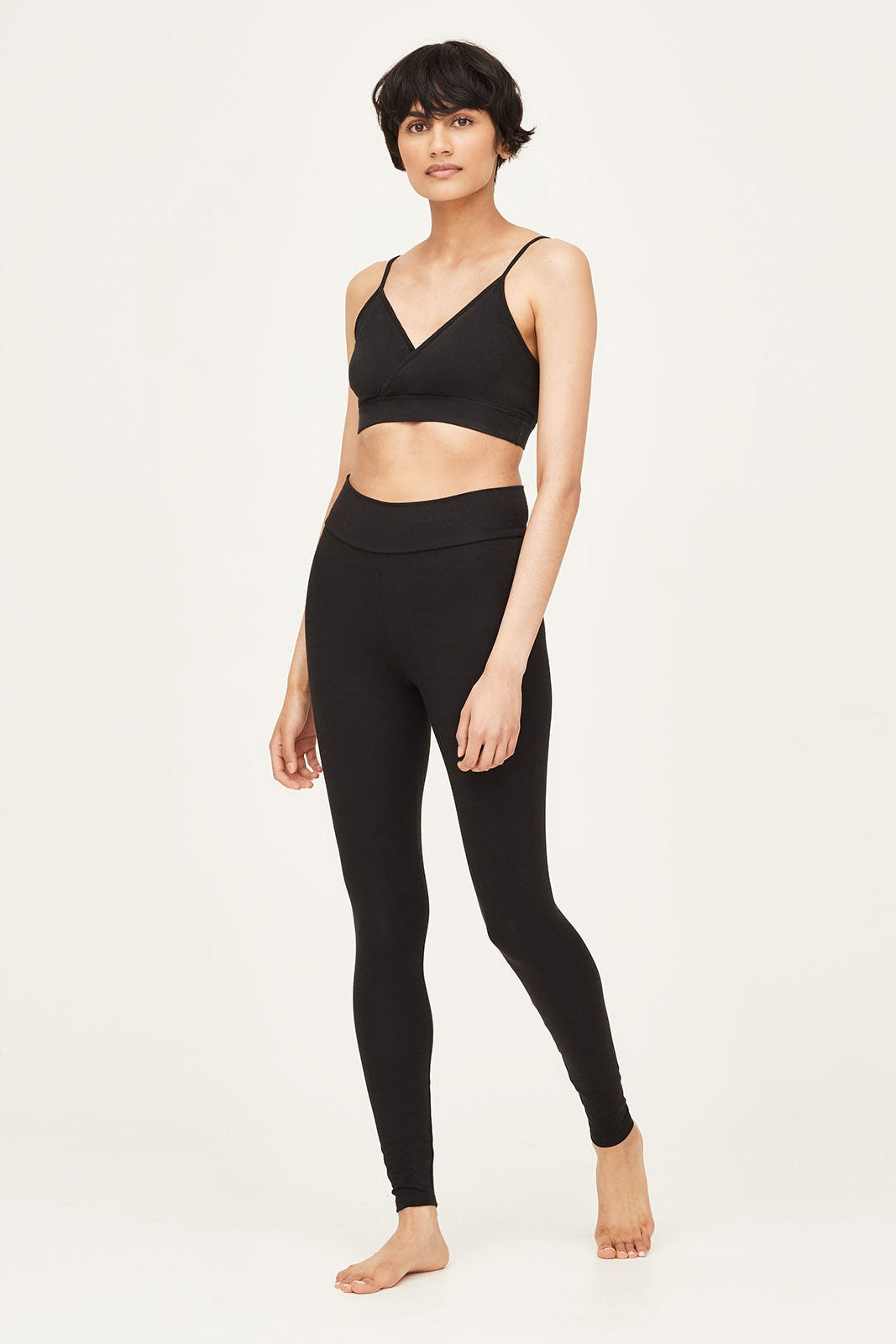 Thought Essential Bamboo Organic Cotton Thick Leggings in Black-Womens-Ohh! By Gum - Shop Sustainable