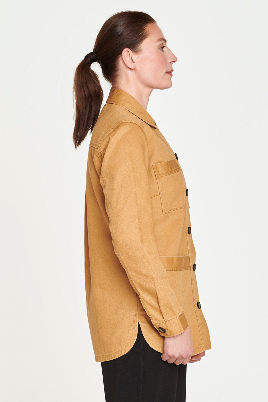 Thought Essential Organic Cotton Utility Jacket in Straw Yellow-Womens-Ohh! By Gum - Shop Sustainable
