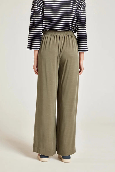 Thought Faya Tencel™ Wide Leg Trouser In Cargo Green-Womens-Ohh! By Gum - Shop Sustainable