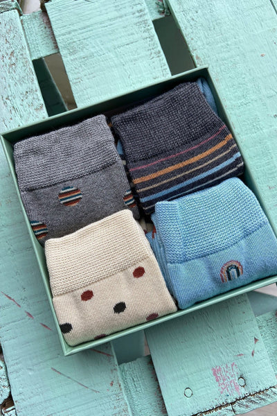 Thought GOTS Kids Rainbow Organic Cotton Socks in A Gift Box-Kids-Ohh! By Gum - Shop Sustainable