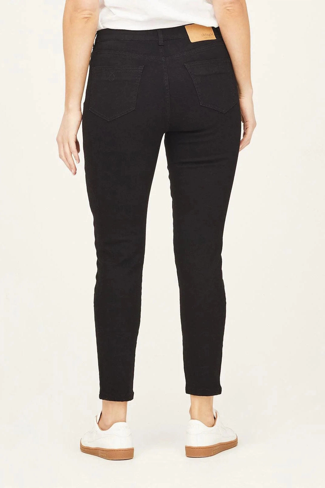 Thought GOTS Organic Cotton High-Rise Skinny Jeans in Black-Womens-Ohh! By Gum - Shop Sustainable