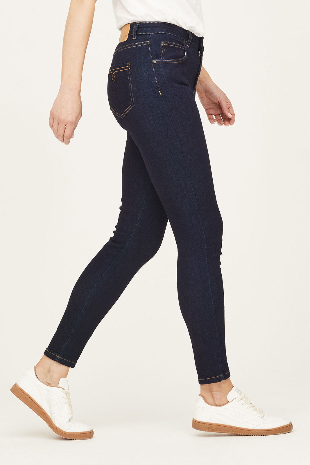Thought Gots Skinny Jeans in Dark Blue Wash-Womens-Ohh! By Gum - Shop Sustainable