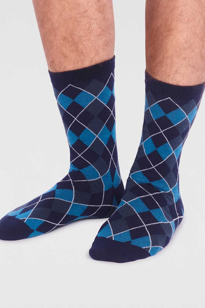 Thought Ivan GOTS Organic Cotton Check Socks-Mens-Ohh! By Gum - Shop Sustainable