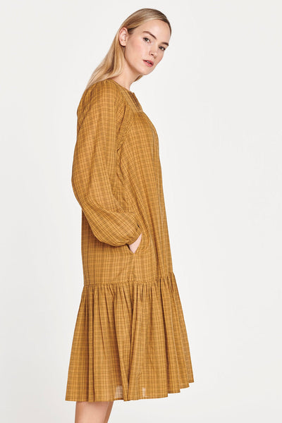 Thought Nona Organic Cotton Dress in Straw Yellow-Womens-Ohh! By Gum - Shop Sustainable
