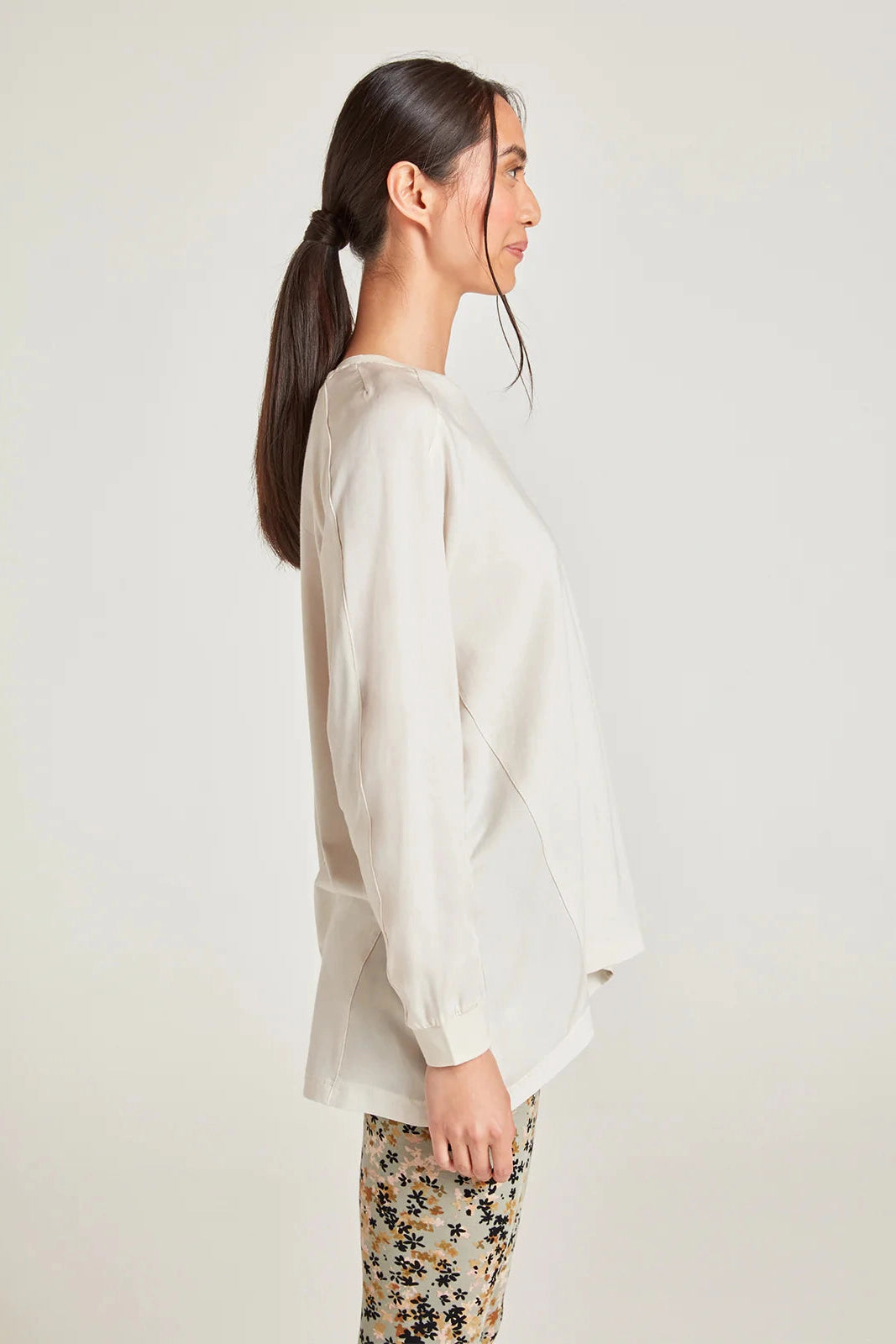 Thought Sloan Tencel™️ Jersey Top In Stone White-Womens-Ohh! By Gum - Shop Sustainable