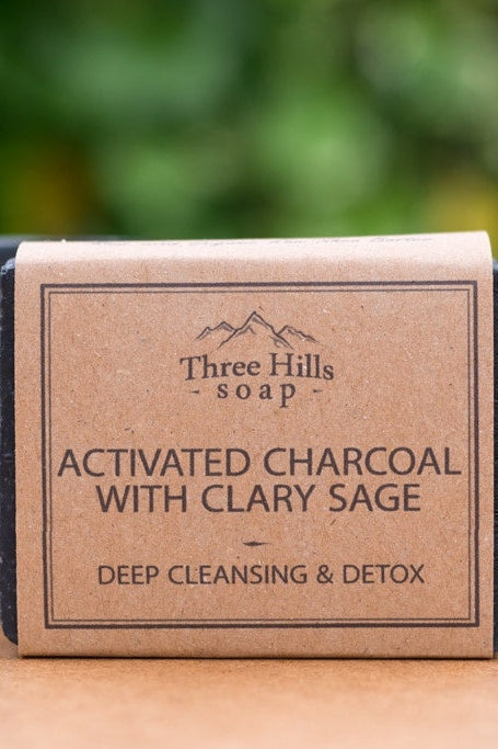 Three Hills Soap Activated Charcoal with Clary Sage-Toiletries-Ohh! By Gum - Shop Sustainable