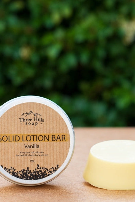 Three Hills Solid Lotion Bar - Vanilla-Toiletries-Ohh! By Gum - Shop Sustainable